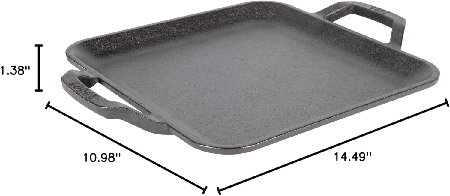 imageLodge 11quot Cast Iron Square Griddle Chef Collection For Indoor ampamp Outdoor Cooking Superior Heat Retention Durable Cast Iron Seasoned Kitchen Griddle