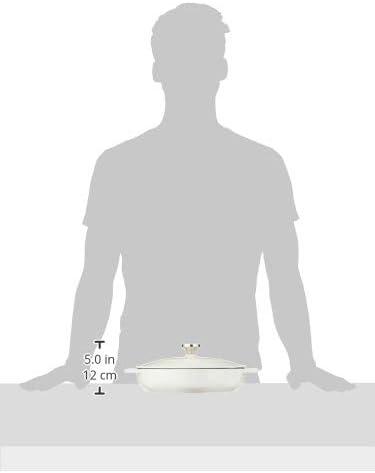 imageLodge 36 Quart Enameled Cast Iron Oval Casserole With Lid Dual Handles Oven Safe up to 500 F or on Stovetop Use to Marinate Cook Bake Refrigerate and Serve Island Spice RedOyster White