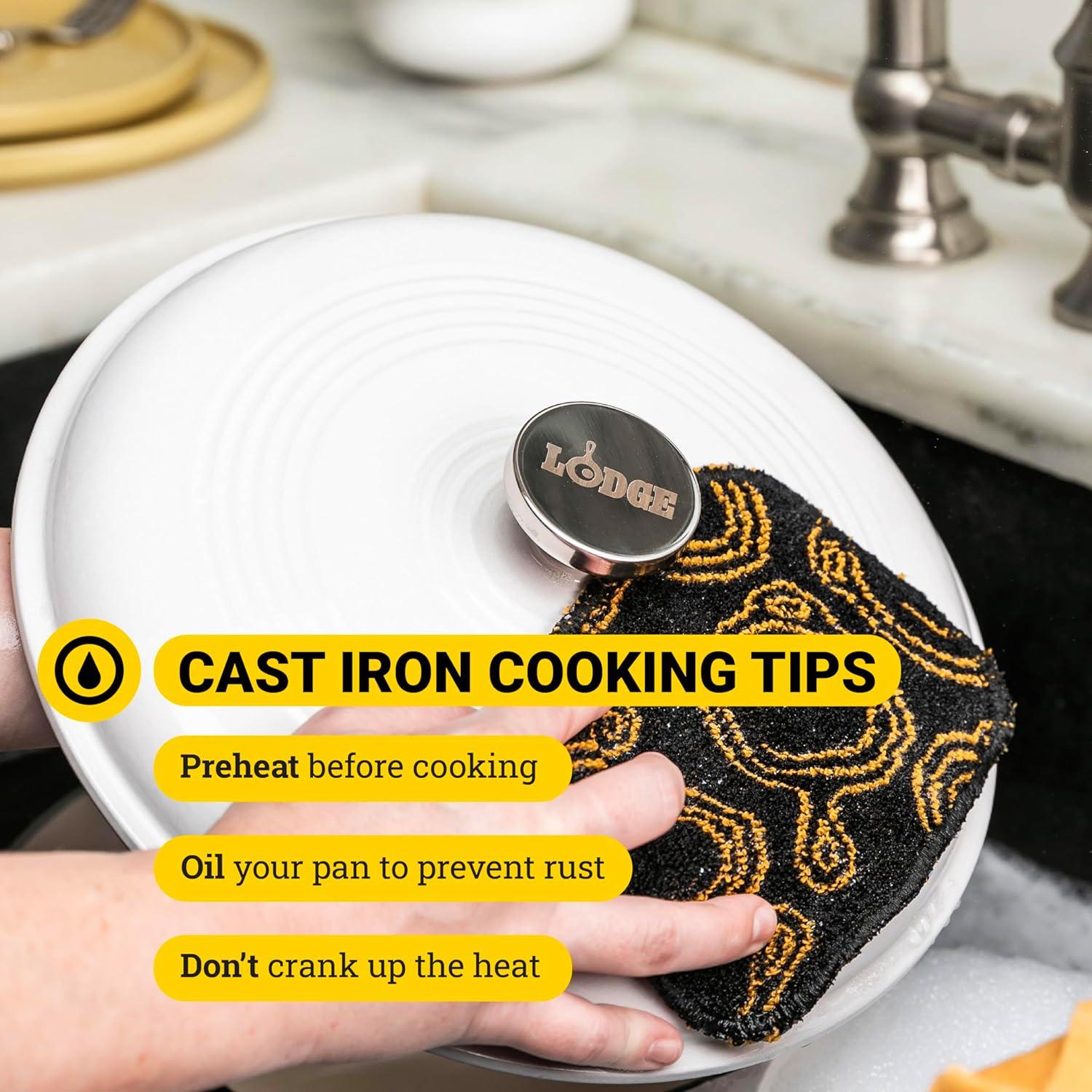 imageLodge 36 Quart Enameled Cast Iron Oval Casserole With Lid Dual Handles Oven Safe up to 500 F or on Stovetop Use to Marinate Cook Bake Refrigerate and Serve Island Spice RedDesert Sage