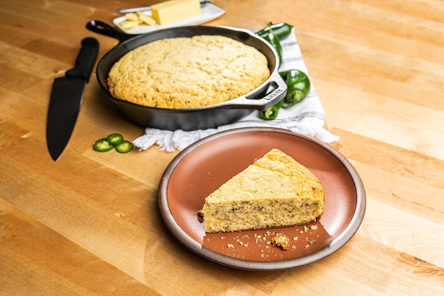 imageLodge Cast Iron Skillet Cornbread Easy to Bake 174 oz 4 Pack Hotshot Jalapeo