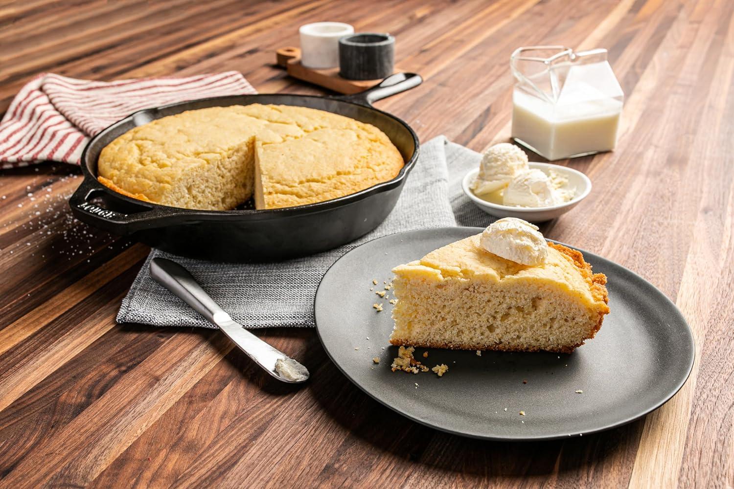 imageLodge Cast Iron Skillet Cornbread Easy to Bake 174 oz 4 Pack True Southern