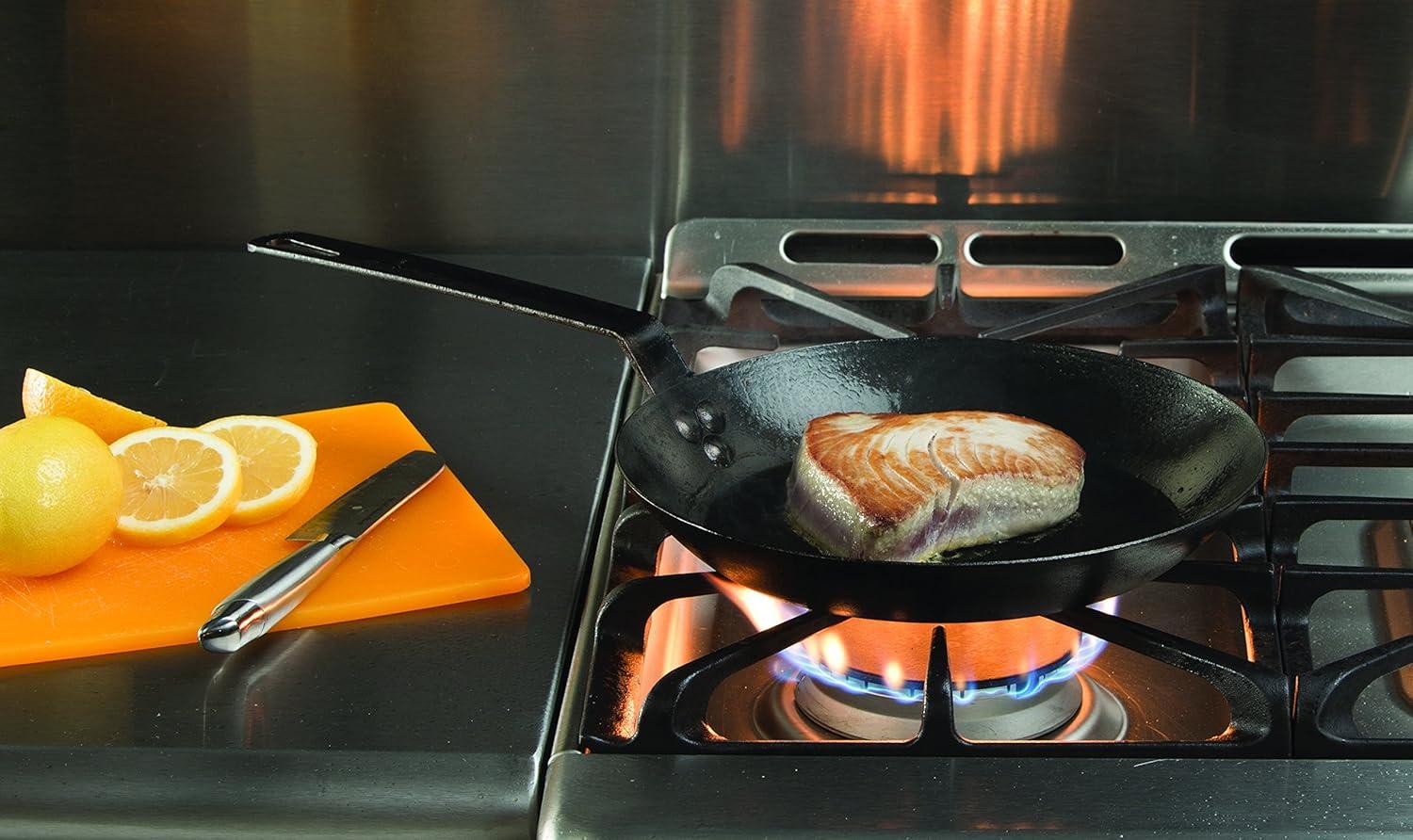 imageLodge Manufacturing Company carbon steel skillet BlackOrange 12Inch10 Inch