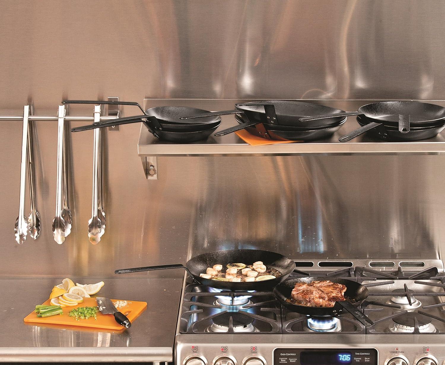 imageLodge PreSeasoned Carbon Steel Skillet Use in the Oven on the Stove on the Grill or Over a Campfire 10 Inch10 Inch