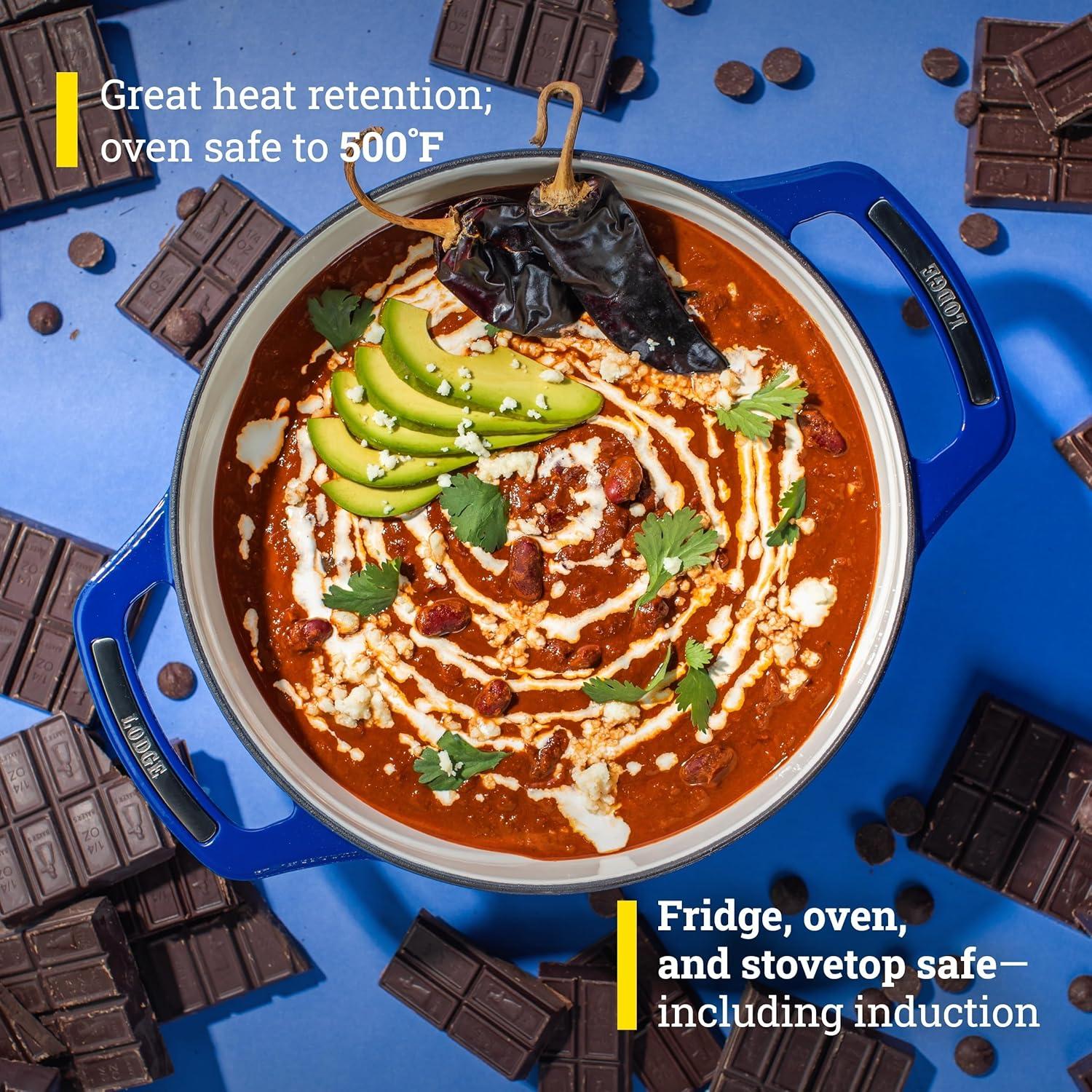 imageLodge USA Enamel Dutch Oven 75 qt MoonstruckBlue