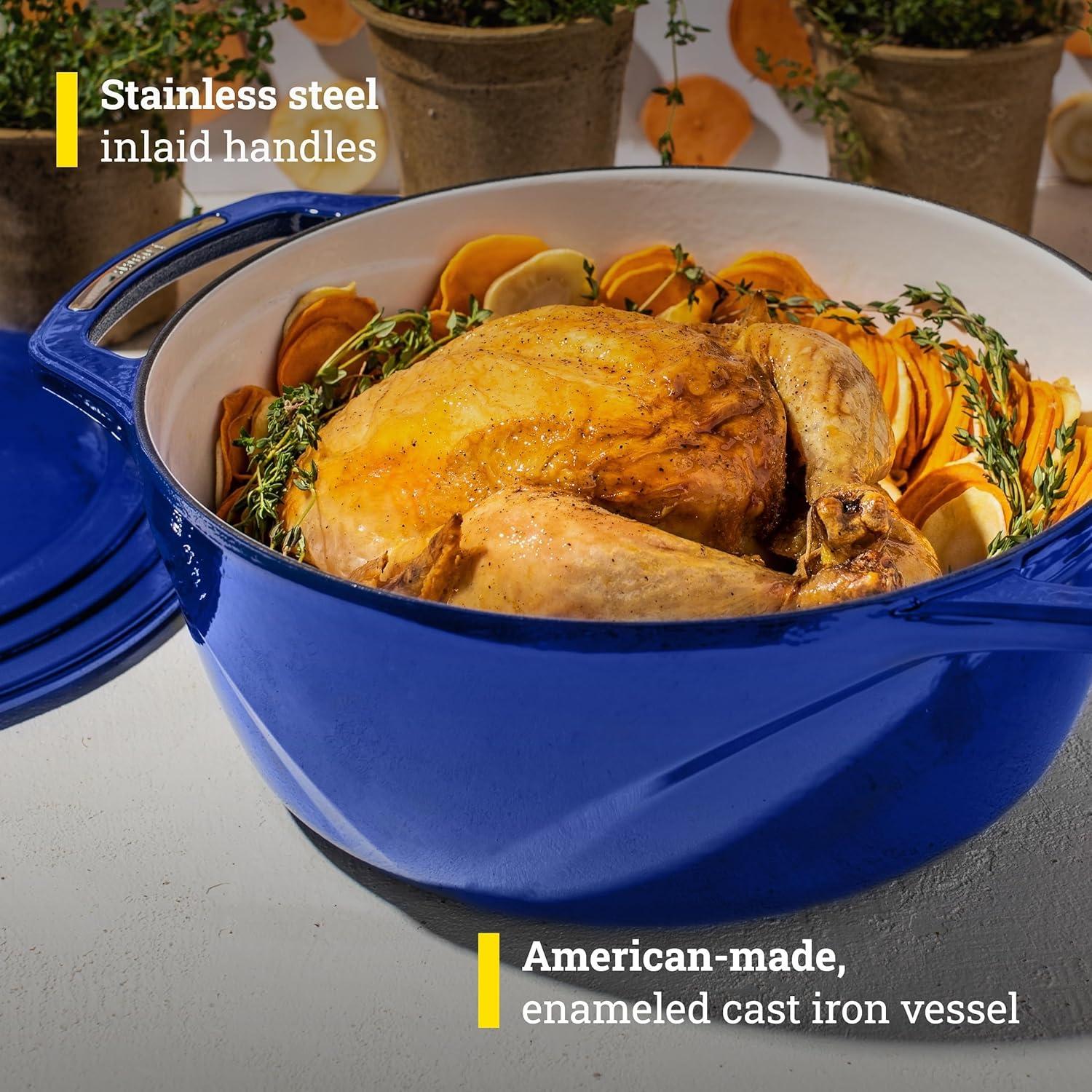 imageLodge USA Enamel Dutch Oven 75 qt MoonstruckBlue