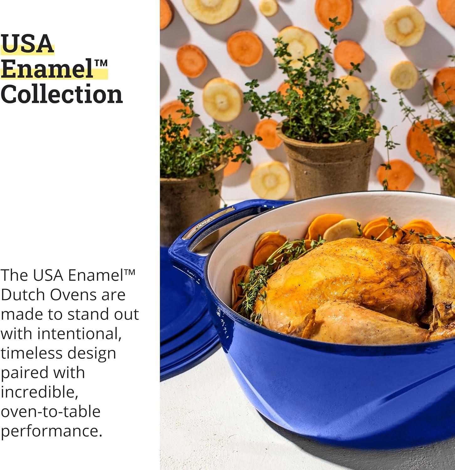 imageLodge USA Enamel Dutch Oven 75 qt MoonstruckBlue