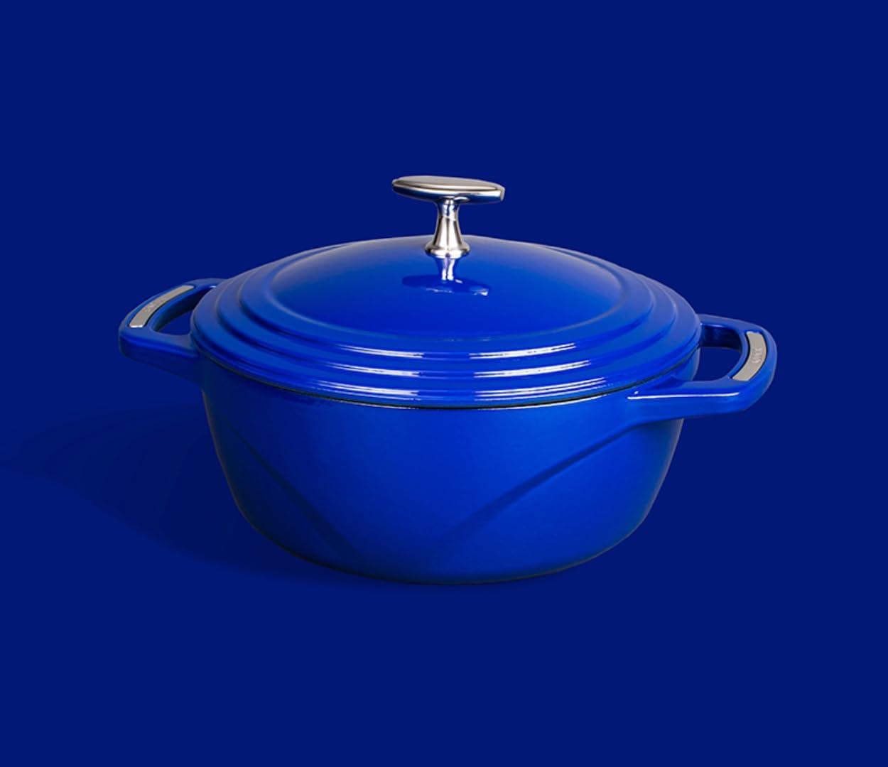 imageLodge USA Enamel Dutch Oven 75 qt MoonstruckBlue