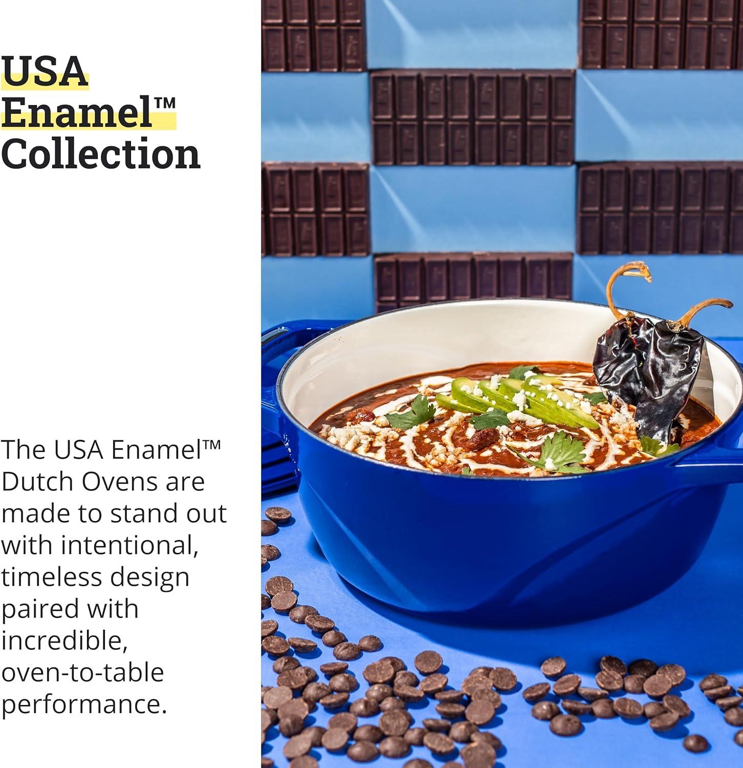 imageLodge USA Enamel Dutch Oven 75 qt MoonstruckBlue