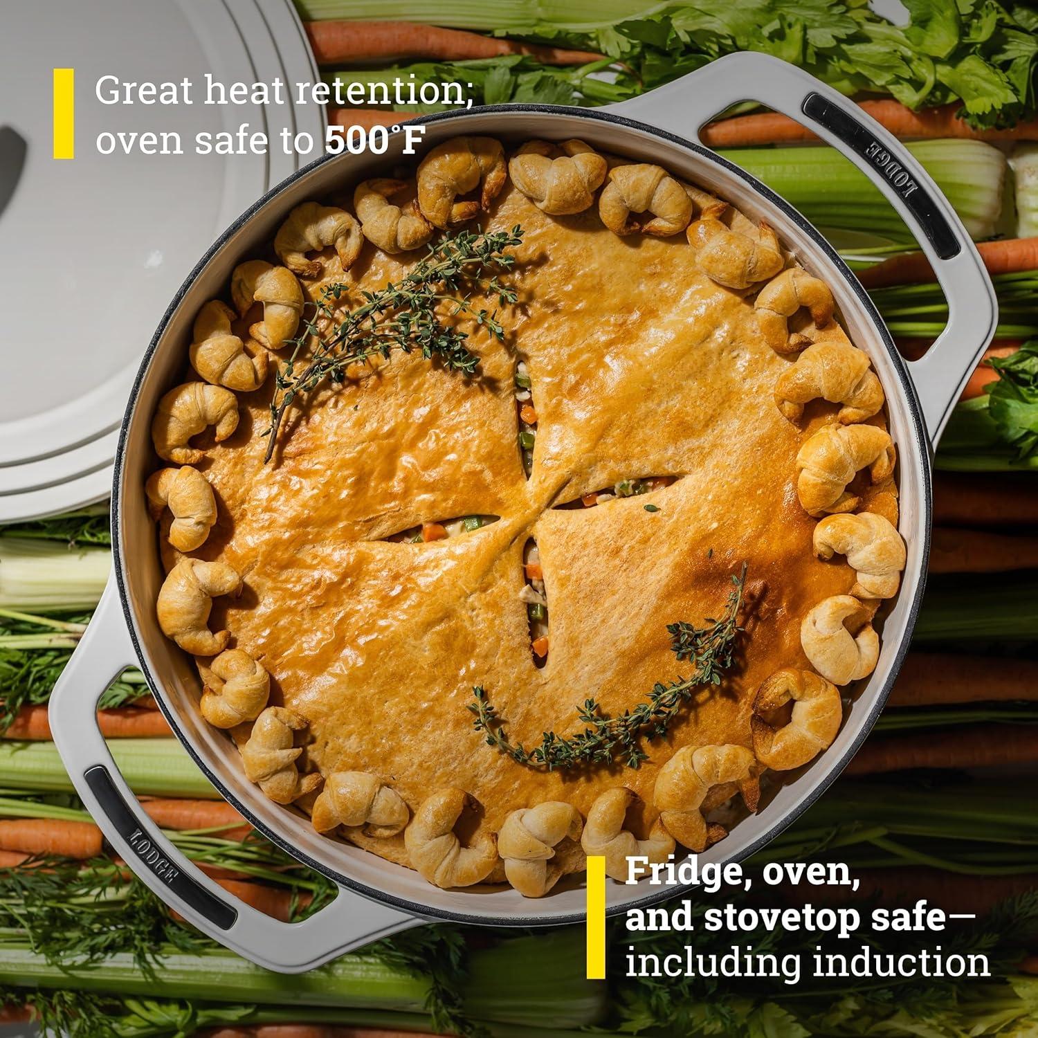 imageLodge USA Enamel Dutch Oven 75 qt MoonstruckWhite