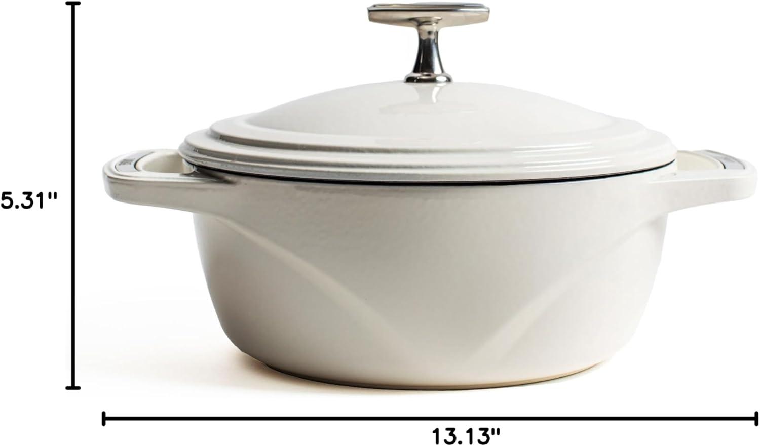 imageLodge USA Enamel Dutch Oven 75 qt MoonstruckWhite