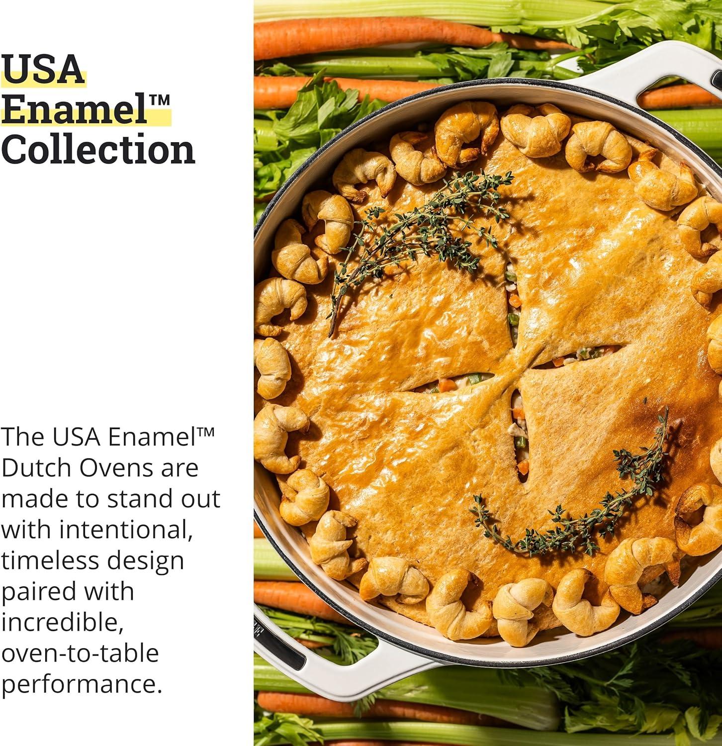 imageLodge USA Enamel Dutch Oven 75 qt MoonstruckWhite