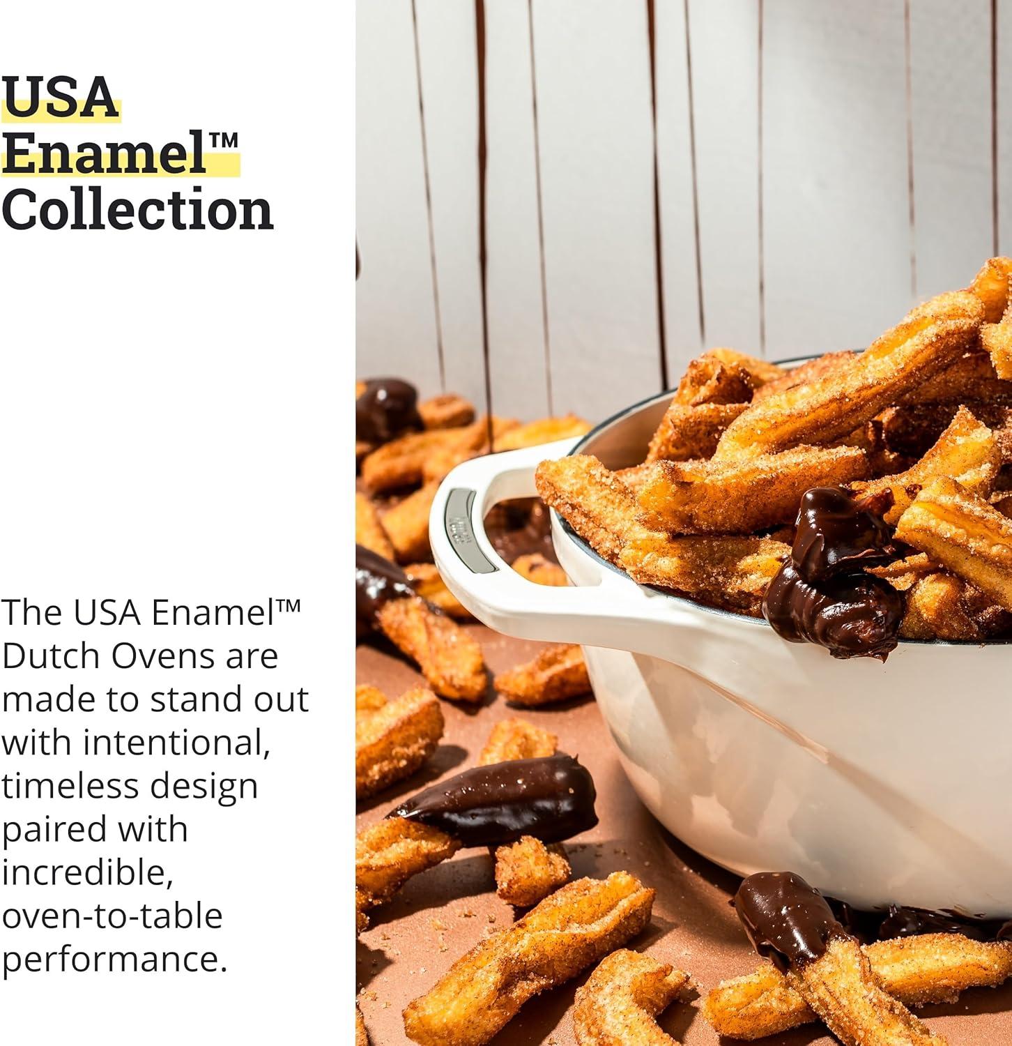 imageLodge USA Enamel Dutch Oven 75 qt MoonstruckWhite