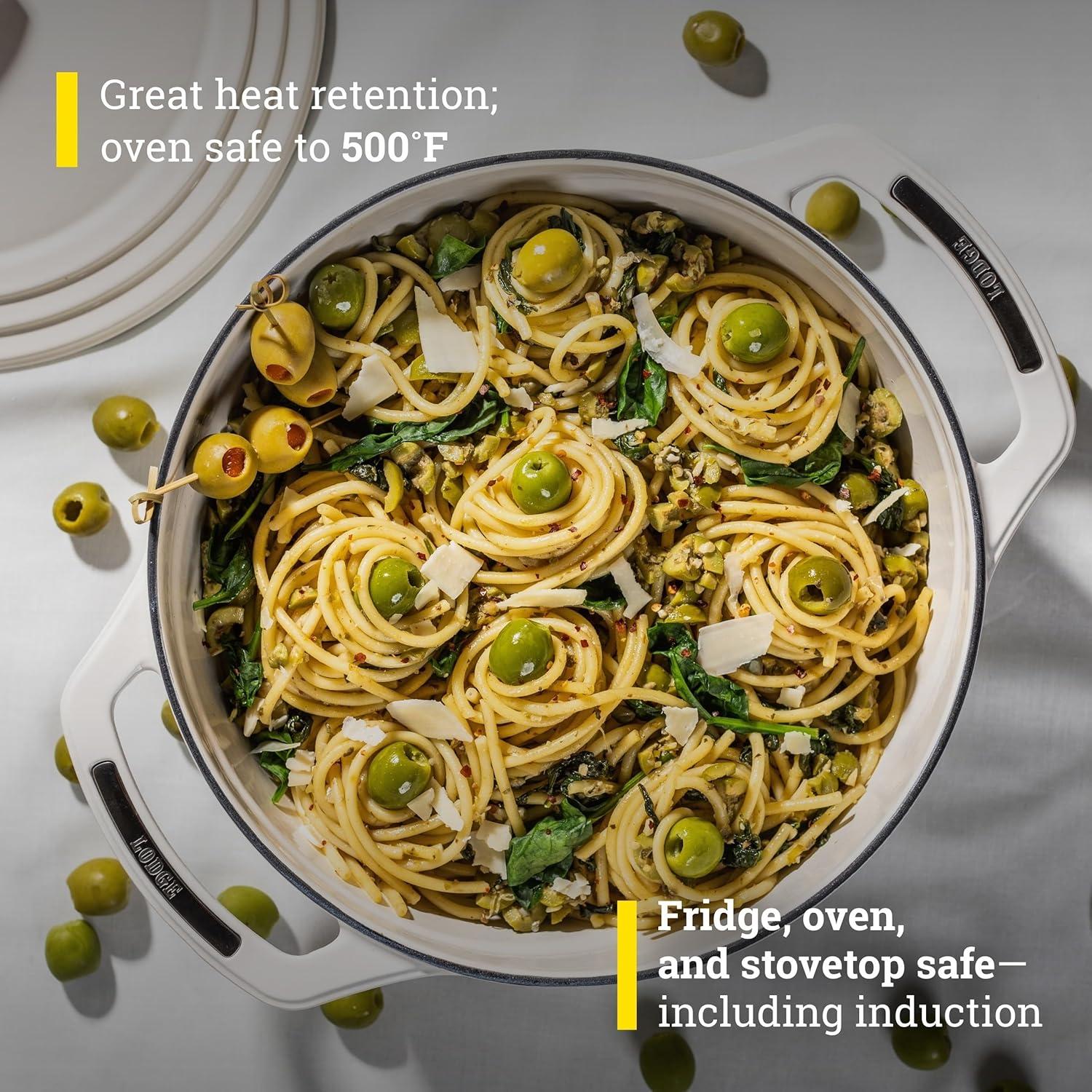 imageLodge USA Enamel Dutch Oven 75 qt MoonstruckWhite