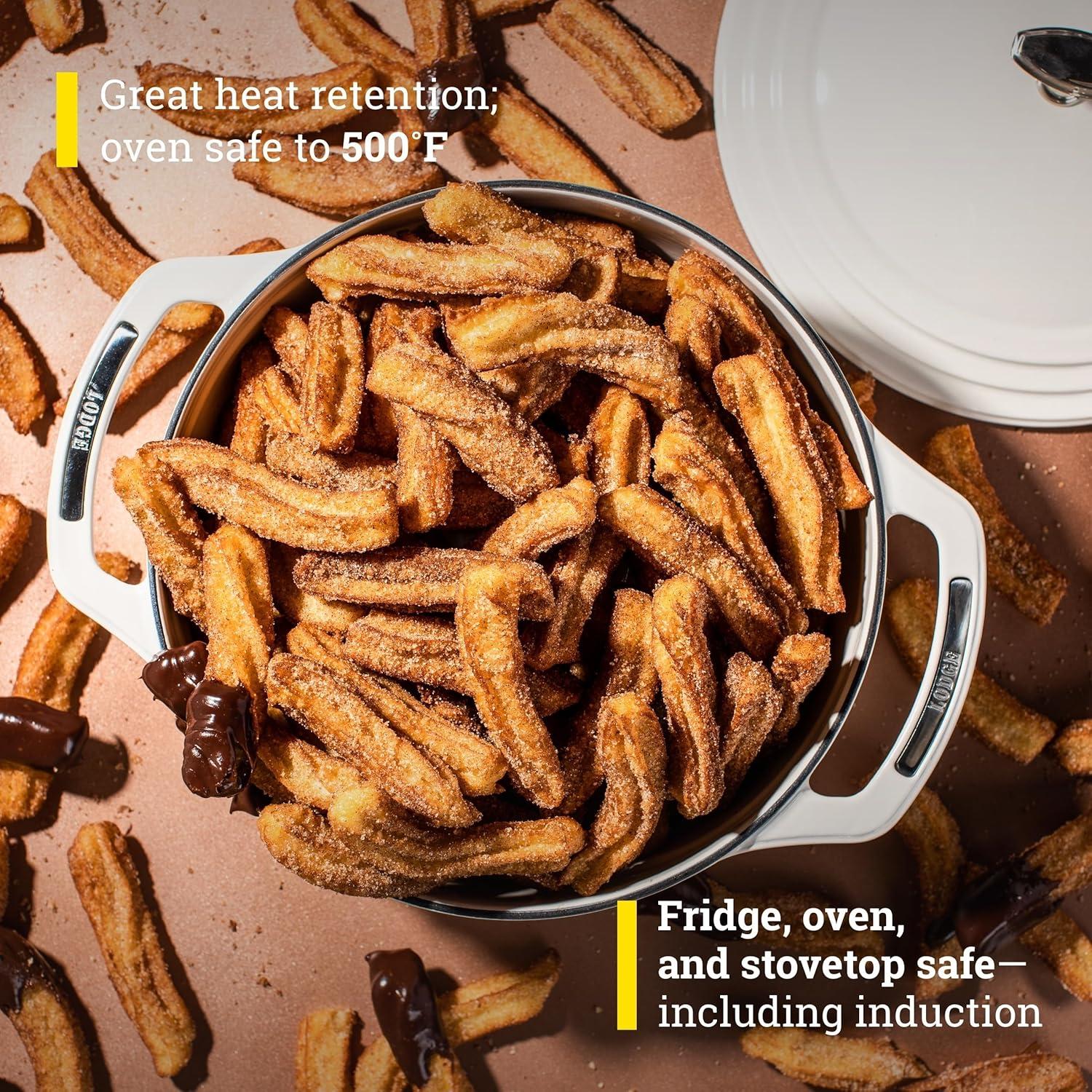 imageLodge USA Enamel Dutch Oven 75 qt MoonstruckWhite