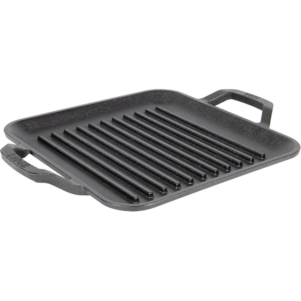 imageLodge 11quot Cast Iron Square Grill Pan  Chef Collection  PreSeasoned Cast Iron Pan  Versatile Cooking  Indoor ampamp Outdoor Use  Incredible Heat Retention