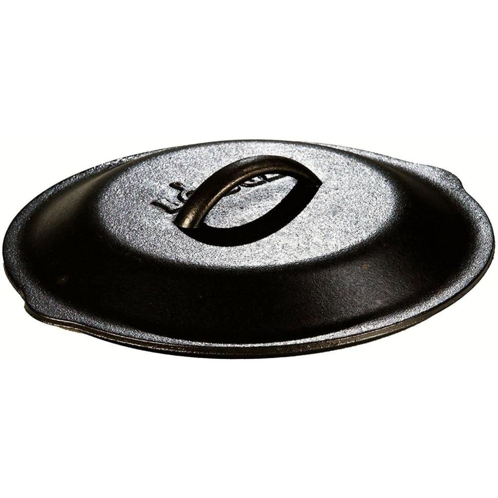 imageLodge 12 Inch Cast Iron Lid Classic 12Inch Cast Iron Cover Lid with Handle and Interior Basting Tips9 Inch