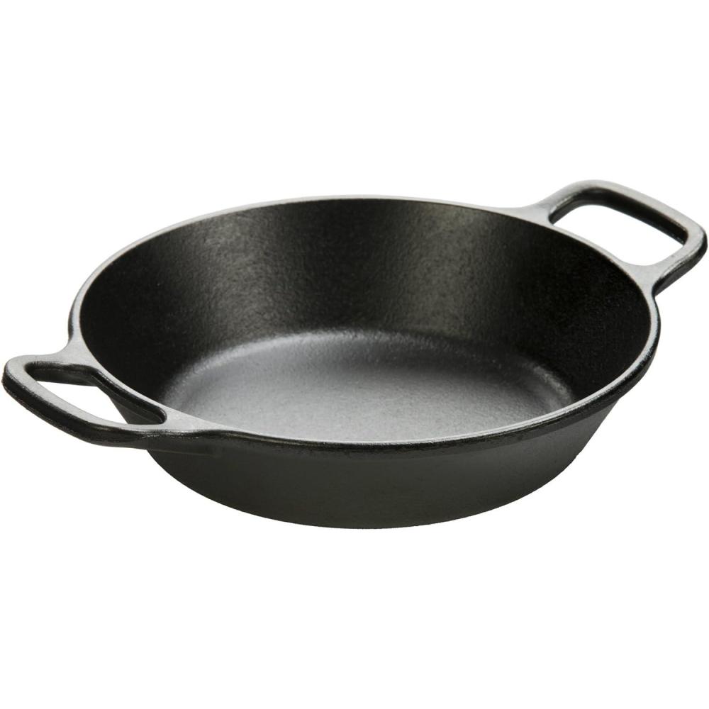 imageLodge 12 Inch PreSeasoned Cast Iron Skillet  Dual Assist Handles  Use in the Oven on the Stove on the Grill or Over a Campfire  Black8 Inch