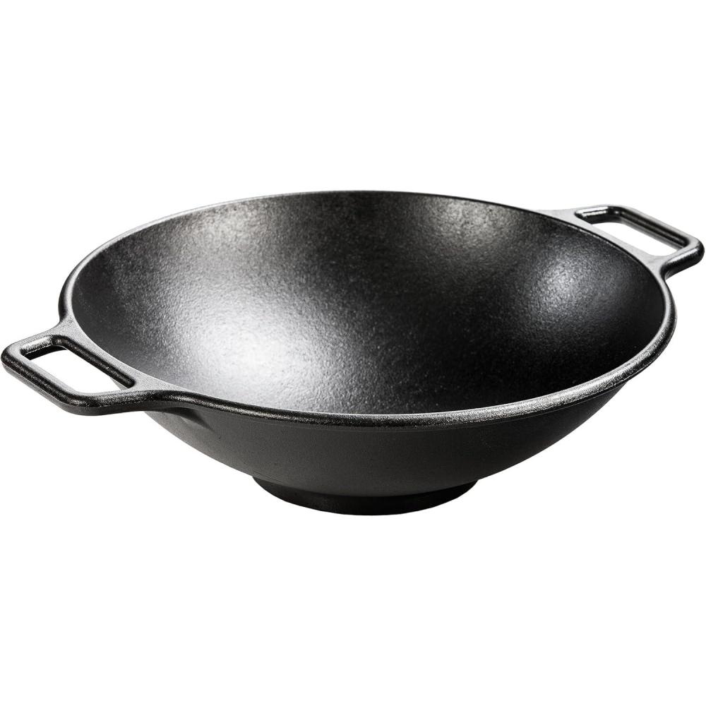 imageLodge BOLD 14 Inch Seasoned Cast Iron Wok DesignForward CookwareWok
