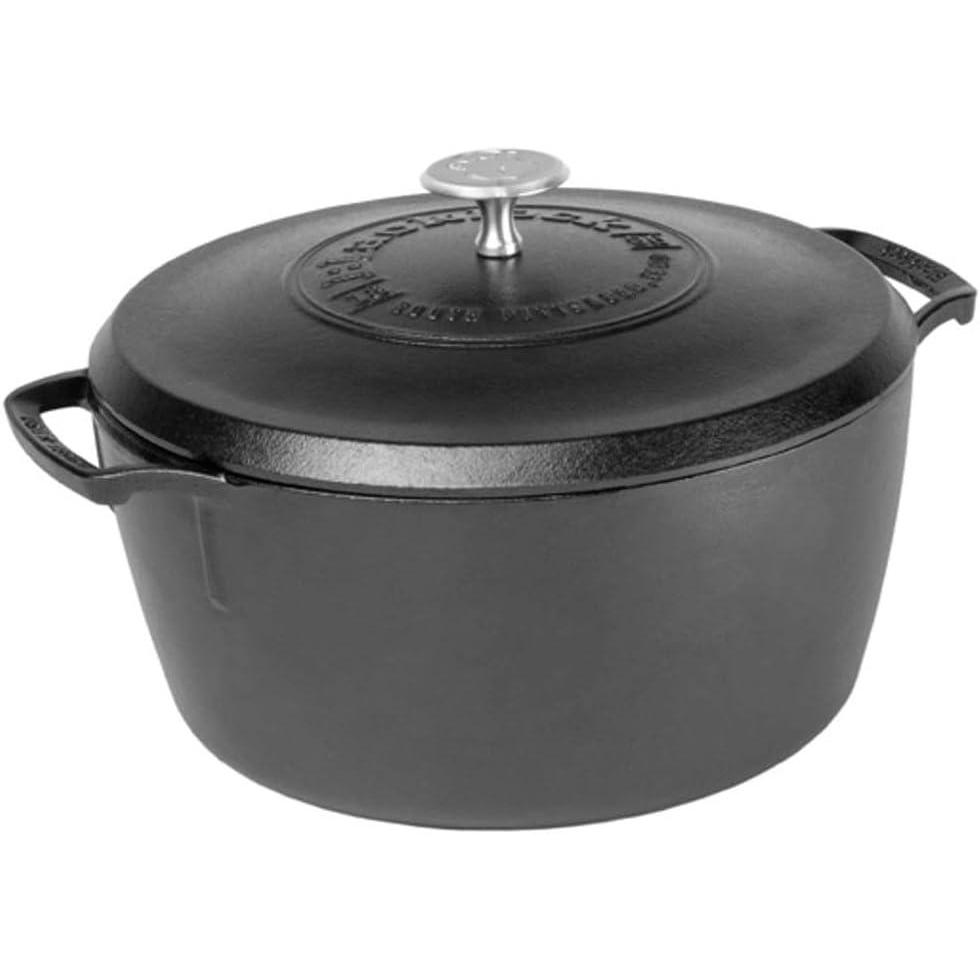 imageLodge Blacklock 55 Qt Triple Seasoned Cast Iron Dutch Oven with Lid Nonstick Finish Premium Cookware