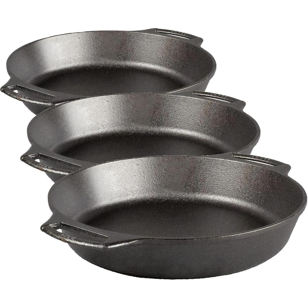 imageLodge Cast Iron Bakers Skillet1025 inch Pack of 3
