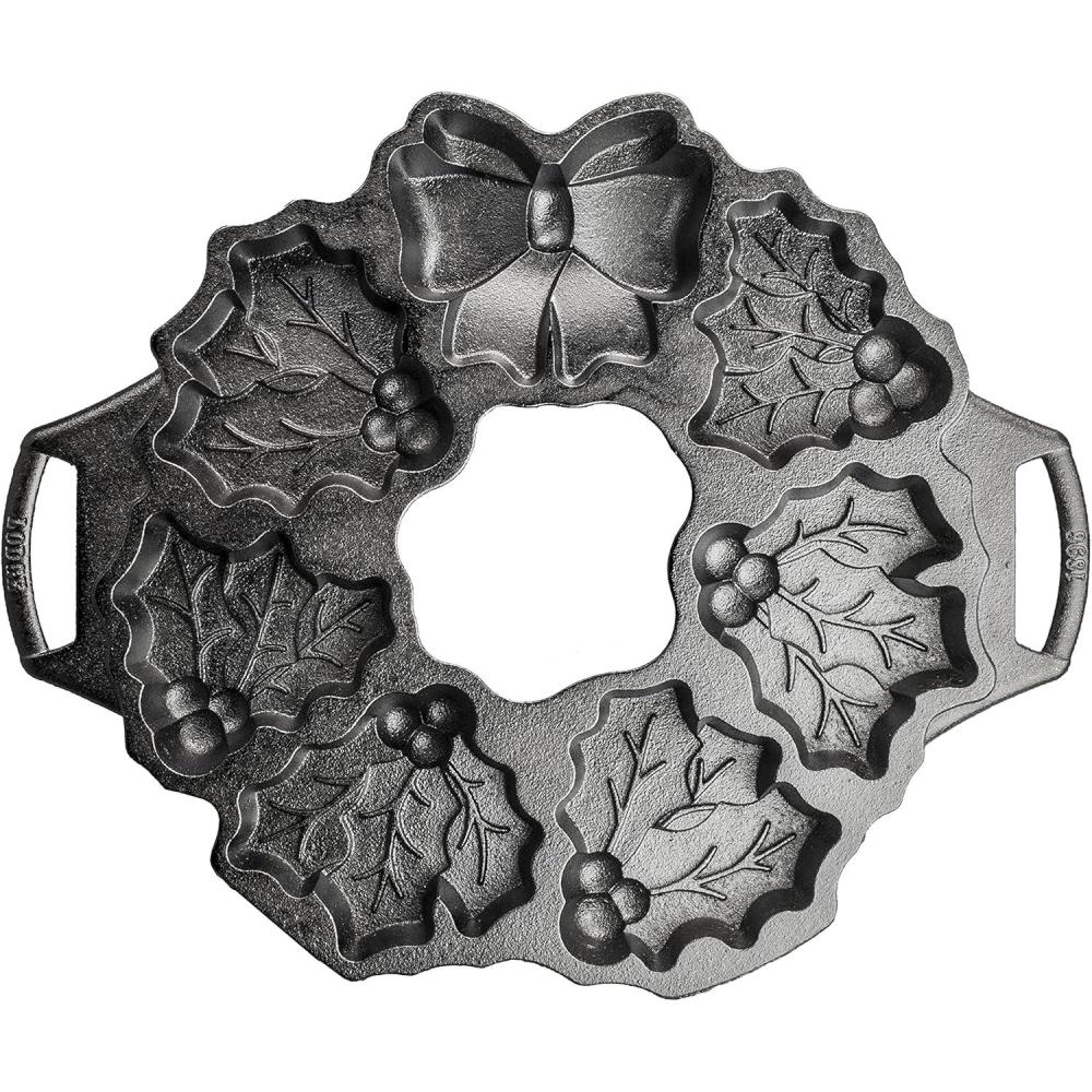 imageLodge Cast Iron Holiday Wreath Pan1469 inch