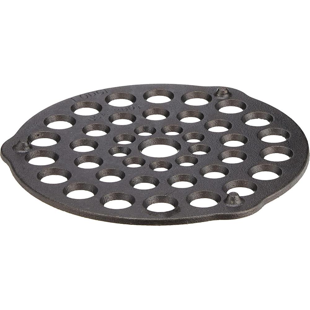 imageLodge L8DOT3 Cast Iron Meat RackTrivet PreSeasoned 8inch 1 EA1 EA