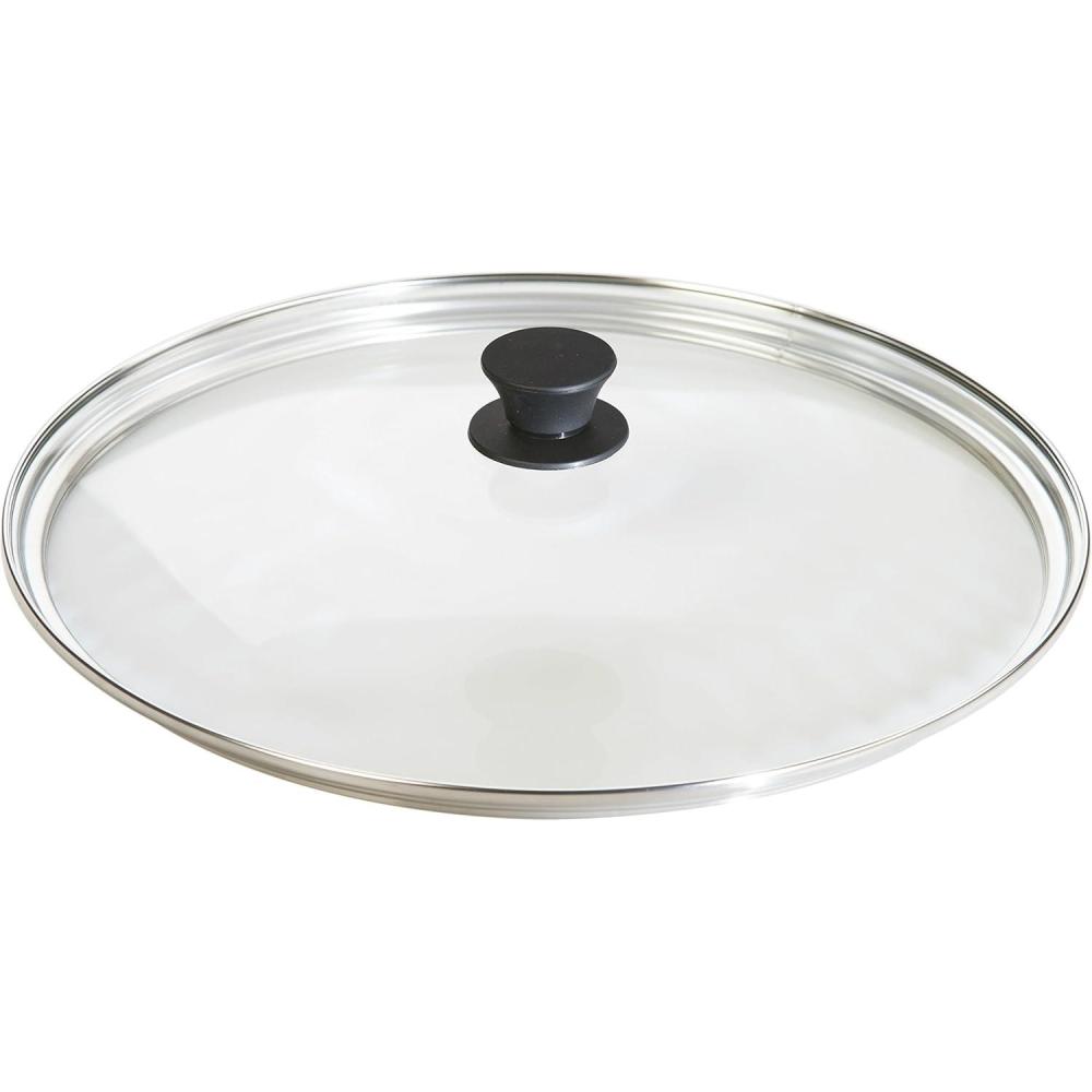 imageLodge Round Tempered Glass Lid  Versatile Glass Lid for 8 Inch Skillets and Pans  Dishwasher Safe and Oven Safe up to 400 8 Inch15 Inch