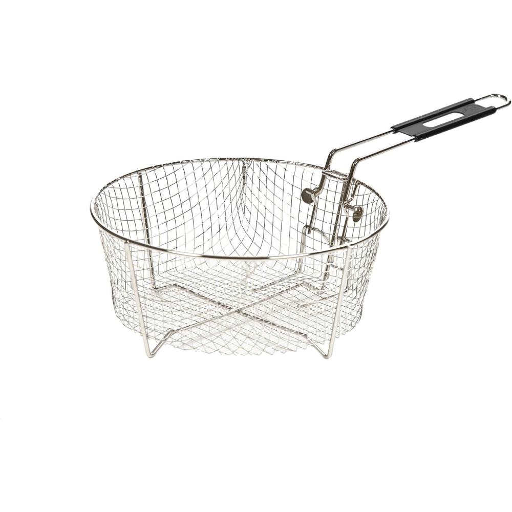 imageLodge Silver Deep Fry Basket  NickelPlated Steel Deep Fry Basket  1025 Inch1025 Inch