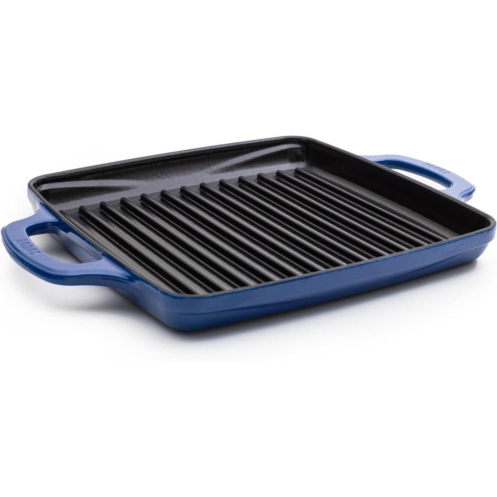 imageLodge USA Enamel 11 Inch Grill Pan BlueBlue