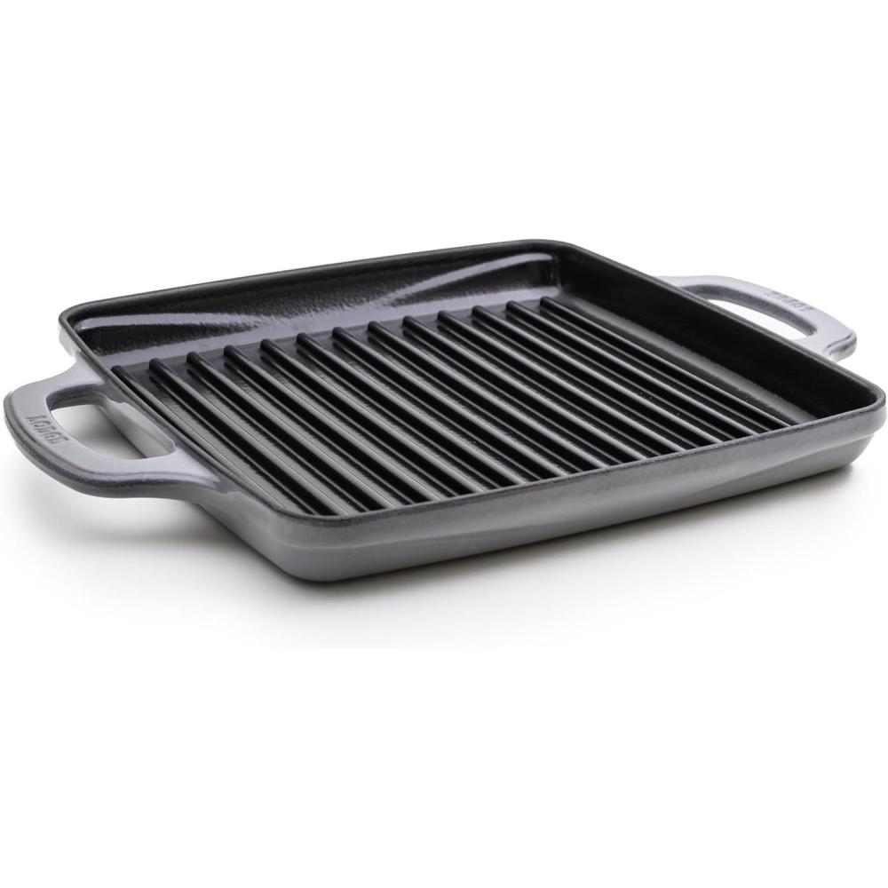 imageLodge USA Enamel 11 Inch Grill Pan MoonstruckMoonstruck