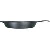 Lodge 10.25 Inch Cast Iron Skillet – Pre-Seasoned Frying Pan with Teardrop Handle – Oven, Stovetop, Grill & Campfire Use – Made in USA – Durable, Non-Toxic, Even-Heating Cookware – Black(15 Inch)