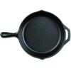 Lodge 10.25 Inch Cast Iron Skillet – Pre-Seasoned Frying Pan with Teardrop Handle – Oven, Stovetop, Grill & Campfire Use – Made in USA – Durable, Non-Toxic, Even-Heating Cookware – Black(12 Inch)