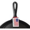 Lodge 10.25 Inch Cast Iron Skillet – Pre-Seasoned Frying Pan with Teardrop Handle – Oven, Stovetop, Grill & Campfire Use – Made in USA – Durable, Non-Toxic, Even-Heating Cookware – Black(3.5 Inch)