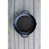 Lodge 12 Inch Pre-Seasoned Cast Iron Skillet – Dual Assist Handles – Use in the Oven, on the Stove, on the Grill, or Over a Campfire – Black(12 Inch)