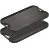 Lodge 20 x 10.44 Inch Pro-Grid Reversible Cast Iron Grill/Griddle – Double Burner Cookware, Pre-Seasoned, Non-Toxic, Made in USA, For Stovetop, Oven, Grill & Campfire