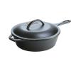 Lodge 3 Quart Pre-Seasoned Cast Iron Deep Skillet with Lid