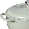 Lodge 4.5 Quart Enameled Cast Iron Dutch Oven with Lid – Dual Handles – Oven Safe up to 500° F or on Stovetop – Use to Marinate, Cook, Bake, Refrigerate and Serve – Island Spice Red(Desert Sage)