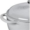 Lodge 4.5 Quart Enameled Cast Iron Dutch Oven with Lid – Dual Handles – Oven Safe up to 500° F or on Stovetop – Use to Marinate, Cook, Bake, Refrigerate and Serve – Island Spice Red(Gray)