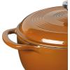 Lodge 4.5 Quart Enameled Cast Iron Dutch Oven with Lid – Dual Handles – Oven Safe up to 500° F or on Stovetop – Use to Marinate, Cook, Bake, Refrigerate and Serve – Island Spice Red(Burnt Sienna)