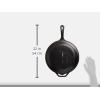 Lodge 5 Quart Pre-Seasoned Cast Iron Deep Skillet with Lid – Signature Teardrop Handle & Assist Handle – Use in the Oven, on the Stove or Grill, or Over a Campfire – Use to Sear, Sauté, Bake, Broil, Braise, Fry, or Grill – Black