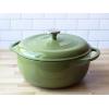 Lodge 6 Quart Enameled Cast Iron Dutch Oven with Lid – Dual Handles – Oven Safe up to 500° F or on Stovetop – Use to Marinate, Cook, Bake, Refrigerate and Serve – Desert Sage(Spruce)