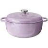 Lodge 6 Quart Enameled Cast Iron Dutch Oven with Lid – Dual Handles – Oven Safe up to 500° F or on Stovetop – Use to Marinate, Cook, Bake, Refrigerate and Serve – Desert Sage(Lilac)