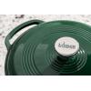 Lodge 6 Quart Enameled Cast Iron Dutch Oven with Lid – Dual Handles – Oven Safe up to 500° F or on Stovetop – Use to Marinate, Cook, Bake, Refrigerate and Serve – Desert Sage(Evergreen)