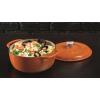 Lodge 6 Quart Enameled Cast Iron Dutch Oven with Lid – Dual Handles – Oven Safe up to 500° F or on Stovetop – Use to Marinate, Cook, Bake, Refrigerate and Serve – Desert Sage(Pumpkin)