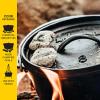 Lodge 6 Quart Pre-Seasoned Cast Iron Camp Dutch Oven with Lid – Dual Handles – Use in the Oven, on the Stove, on the Grill or over the Campfire – Black(2 Quart)