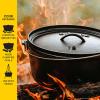 Lodge 6 Quart Pre-Seasoned Cast Iron Camp Dutch Oven with Lid – Dual Handles – Use in the Oven, on the Stove, on the Grill or over the Campfire – Black(6 Quart)