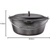 Lodge 7 Quart Pre-Seasoned Cast Iron Dutch Oven with Lid – Wire Bail Handle for Easy Transfer from Cooking Surface to Table – Use in the Oven, on the Stove, on the Grill or over the Campfire – Black(7 Quart)