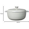 Lodge 7.5 Quart Enameled Cast Iron Oval Dutch Oven with Lid – Dual Handles – Oven Safe up to 500° F or on Stovetop – Use to Marinate, Cook, Bake, Refrigerate and Serve – Lilac(Desert Sage)