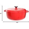 Lodge 7.5 Quart Enameled Cast Iron Oval Dutch Oven with Lid – Dual Handles – Oven Safe up to 500° F or on Stovetop – Use to Marinate, Cook, Bake, Refrigerate and Serve – Lilac(Solid Red)