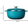 Lodge 7.5 Quart Enameled Cast Iron Oval Dutch Oven with Lid – Dual Handles – Oven Safe up to 500° F or on Stovetop – Use to Marinate, Cook, Bake, Refrigerate and Serve – Lilac(Lagoon)